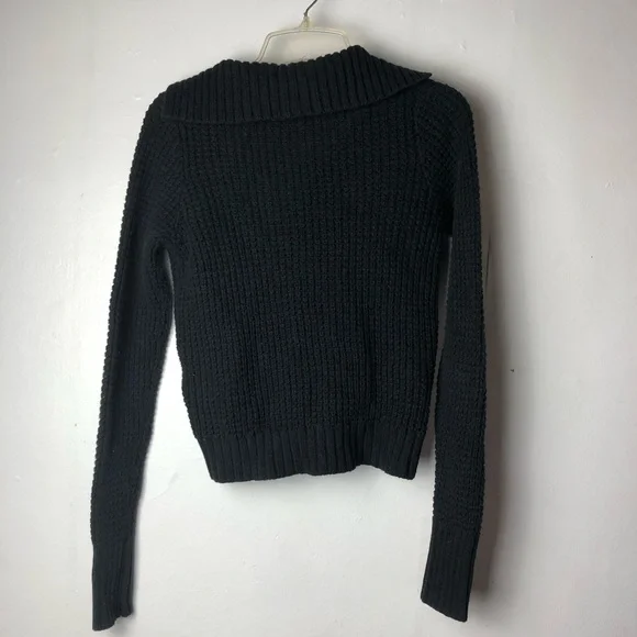 BCBGeneration Black Knit Sweater with Zipper Side Size Small - Picture 7 of 14